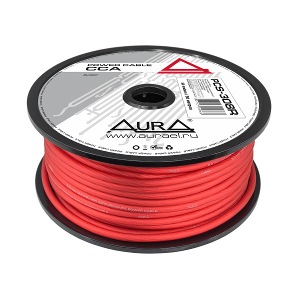 AURA PCS-308R 8ga (омедн. алюм) красный AURA PCS-308R 8ga (омедн. алюм) красный