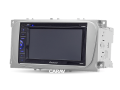 Рамка 2 DIN Ford Focus 2, Mondeo (07+), Galaxy (06+) серебро CARAV 11-416