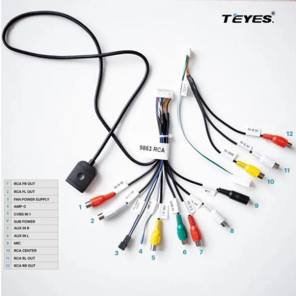 TEYES RCA X1/CC3L разъём с внешним слотом под сим TEYES RCA X1/CC3L разъём с внешним слотом под сим